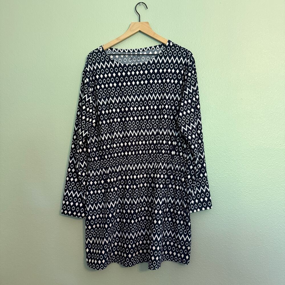 new coolibar geometric long sleeve dress size XL extra large